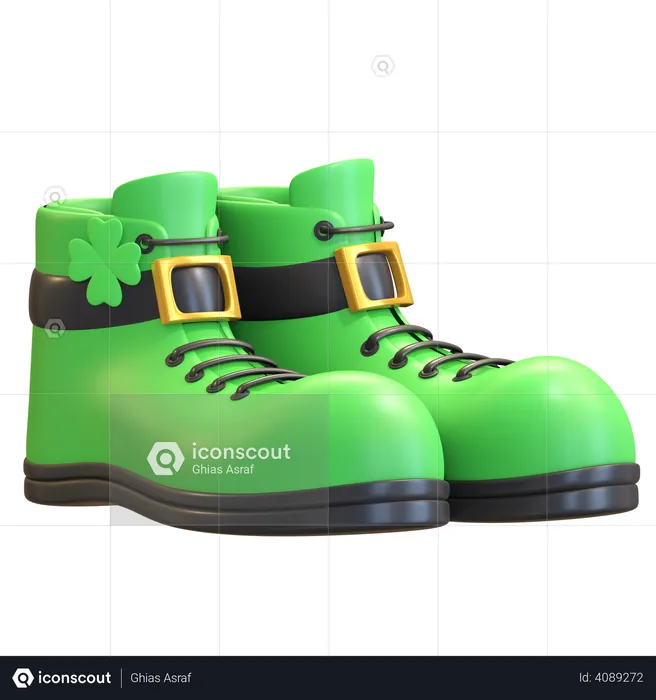 Leprechaun Boot  3D Illustration