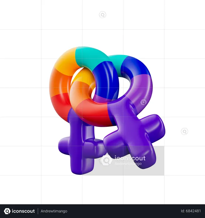 Lesbisches Symbol  3D Icon