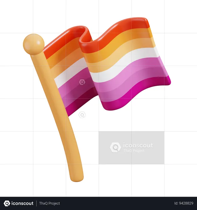 Lesbian Flag  3D Icon