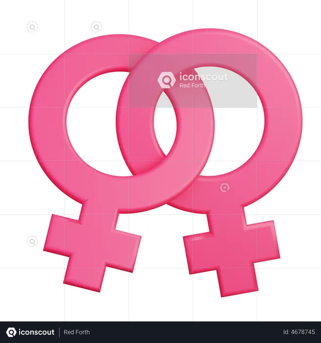 Lesbian Signage  3D Illustration