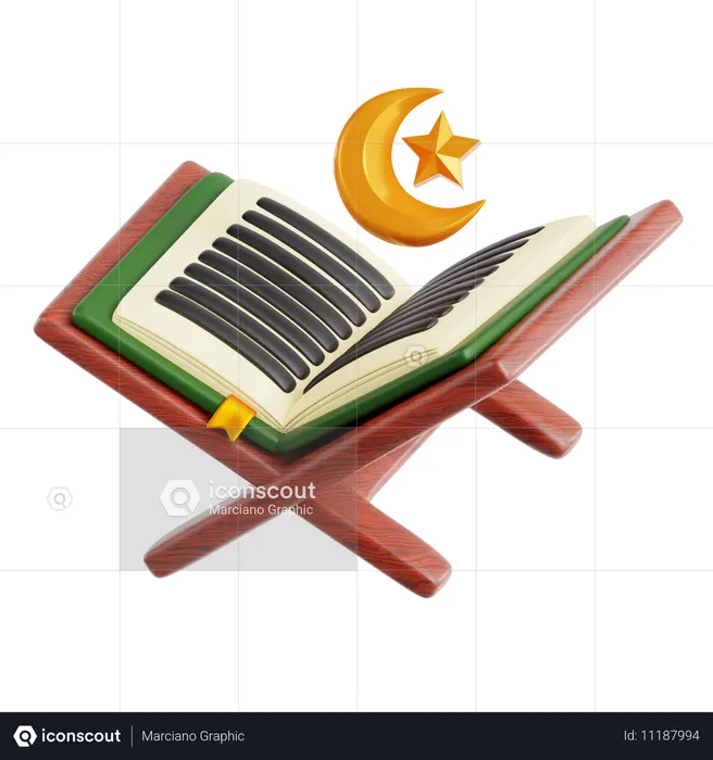 Den Koran lesen  3D Icon