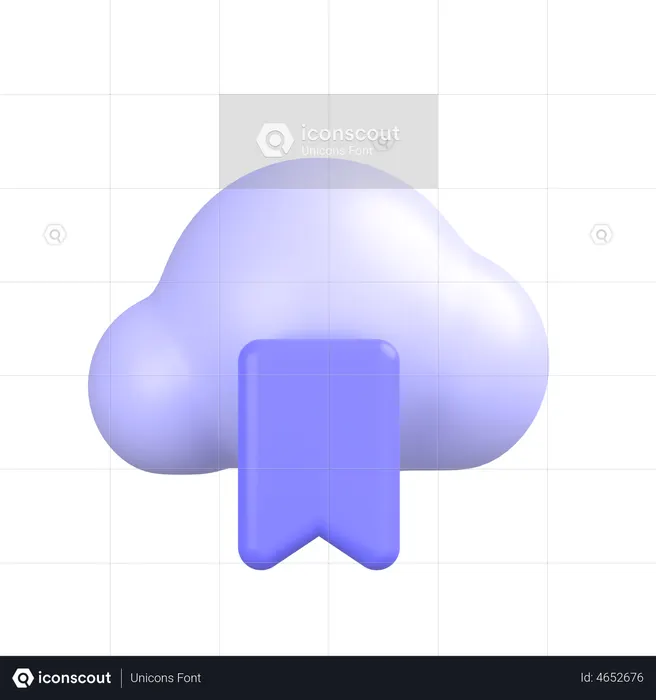 Lesezeichen Wolke  3D Icon