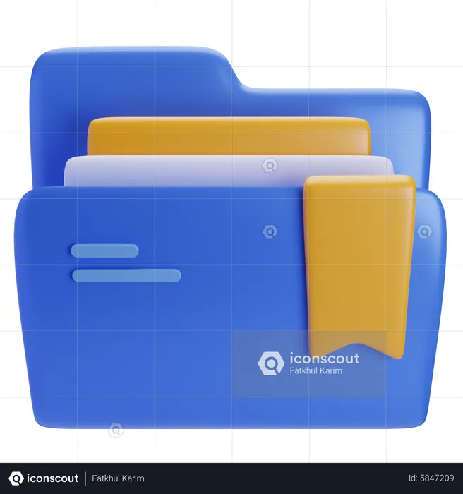 Lesezeichenordner  3D Icon