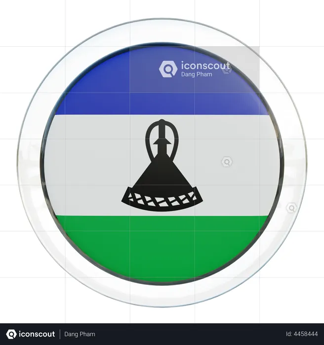 Lesotho-Flagge Flag 3D Flag