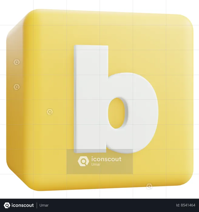 Letra minúscula b  3D Icon