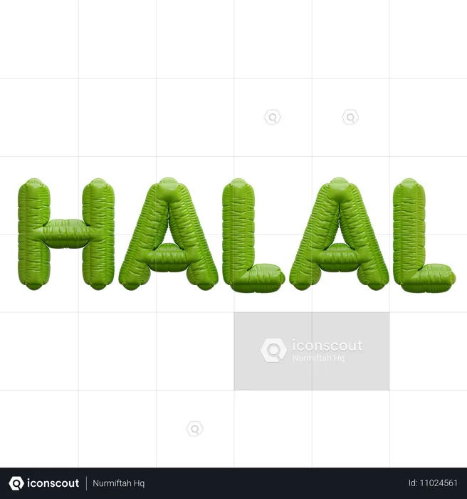 Letras de globo halal  3D Icon