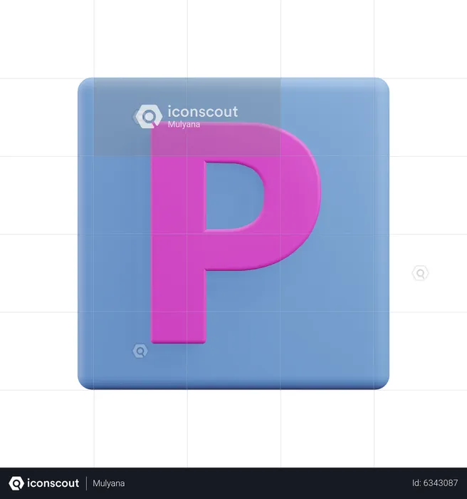 Letras p  3D Icon