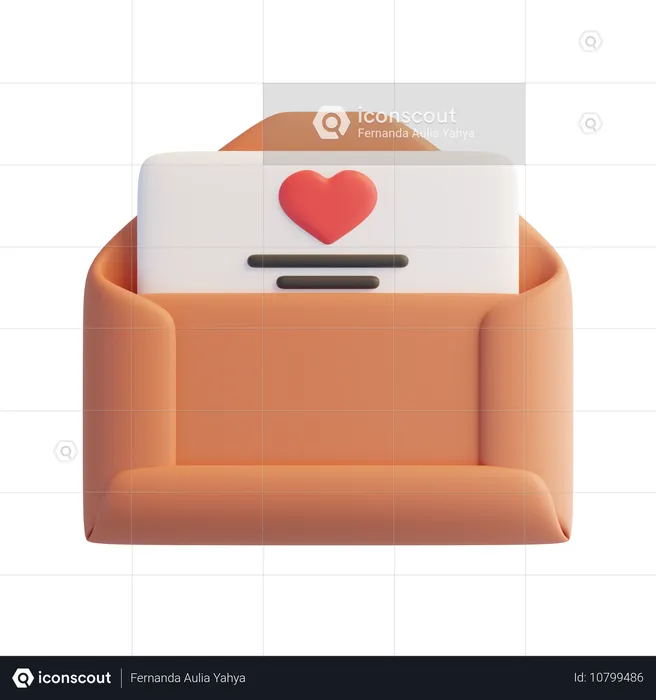 편지  3D Icon