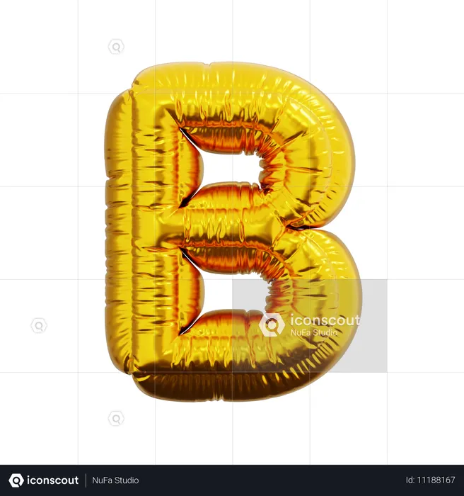 B 문자 풍선  3D Icon