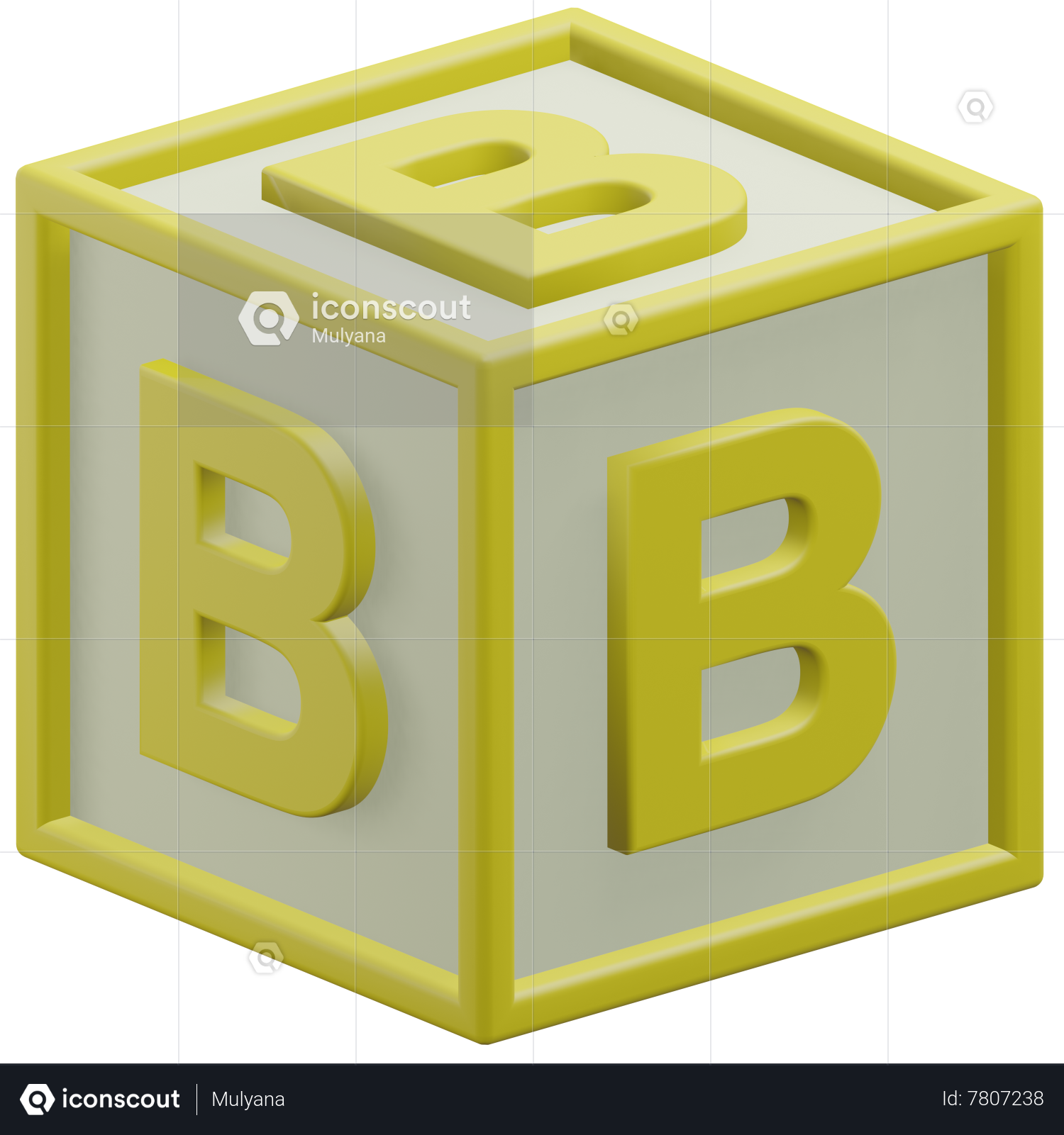 Letter B Cube 3D Icon - Free Download Sign & Symbols 3D Icons | IconScout