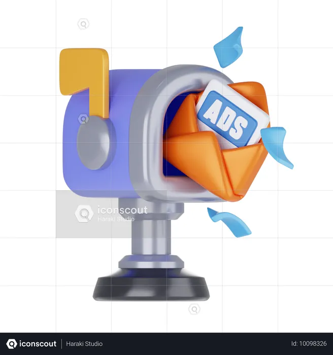 Letter Box Mail  3D Icon