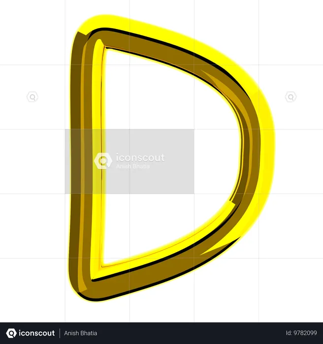 Letter D  3D Icon