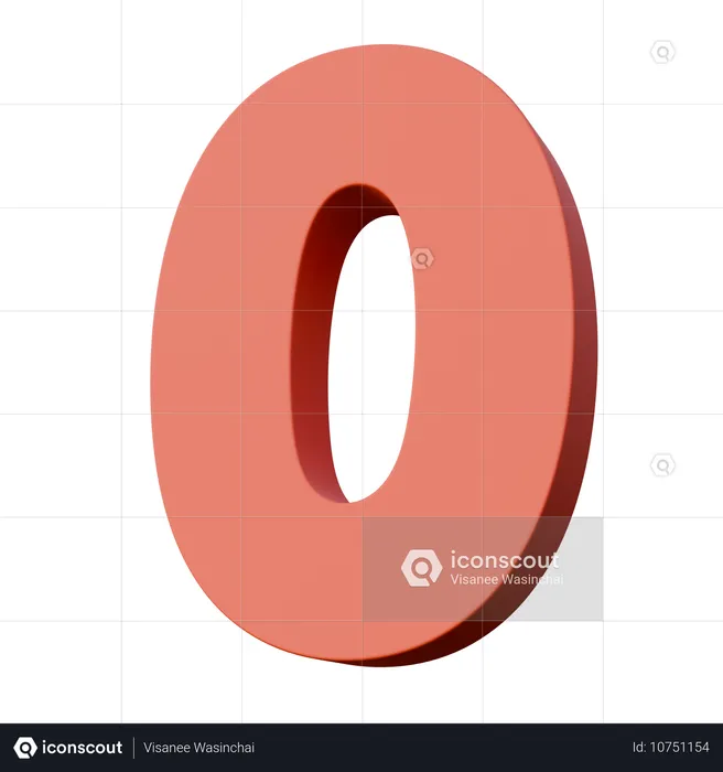 Letter O  3D Icon