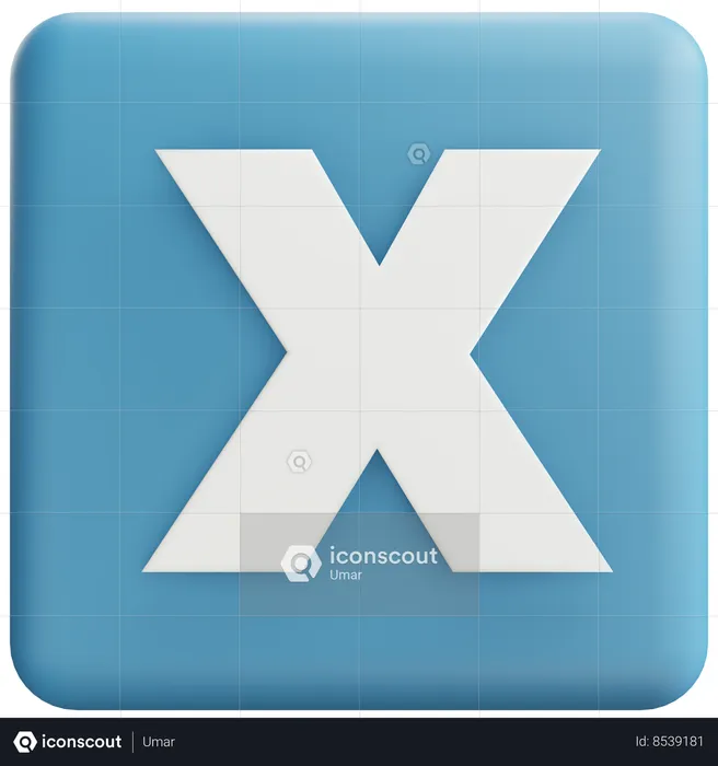 Letter X  3D Icon
