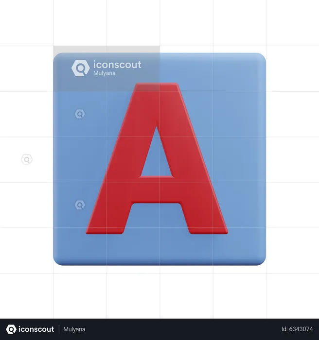 Letters A  3D Icon