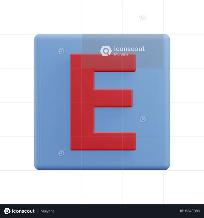 Letters E  3D Icon