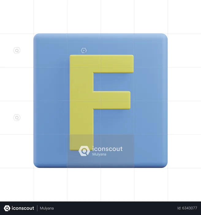 Letters F  3D Icon