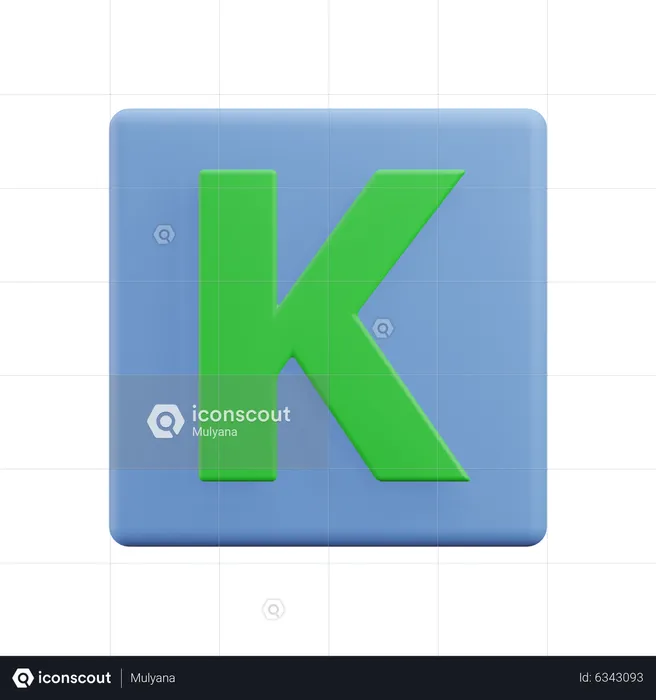 Letters K  3D Icon
