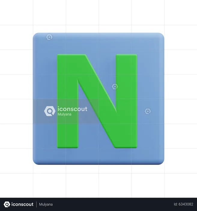 Letters N  3D Icon