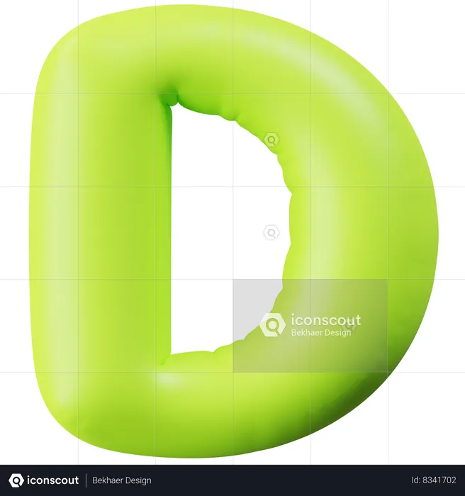 Lettre d  3D Icon