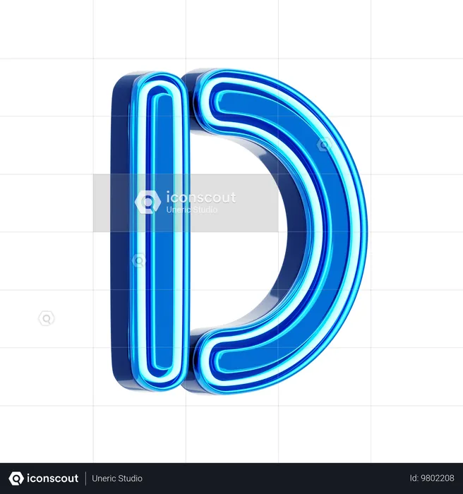 Lettre d  3D Icon