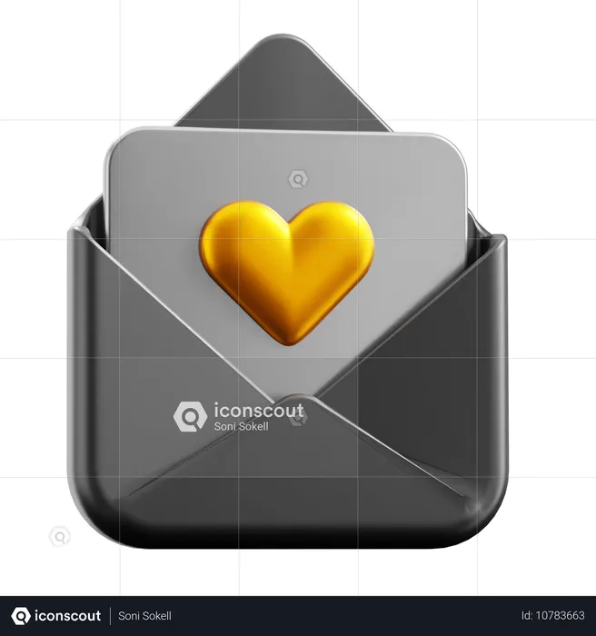 Lettre d'amour  3D Icon