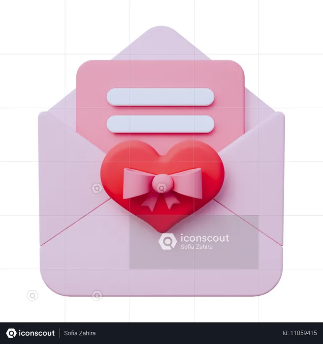 Lettre d'amour  3D Icon