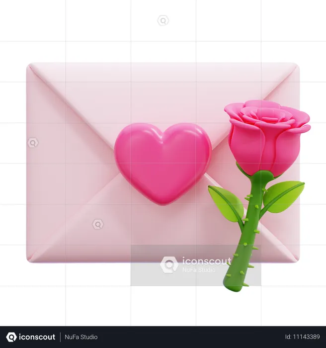 Lettre d'amour  3D Icon