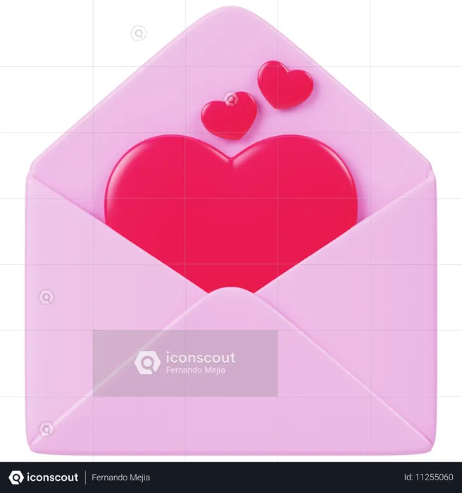 Lettre d'amour  3D Icon