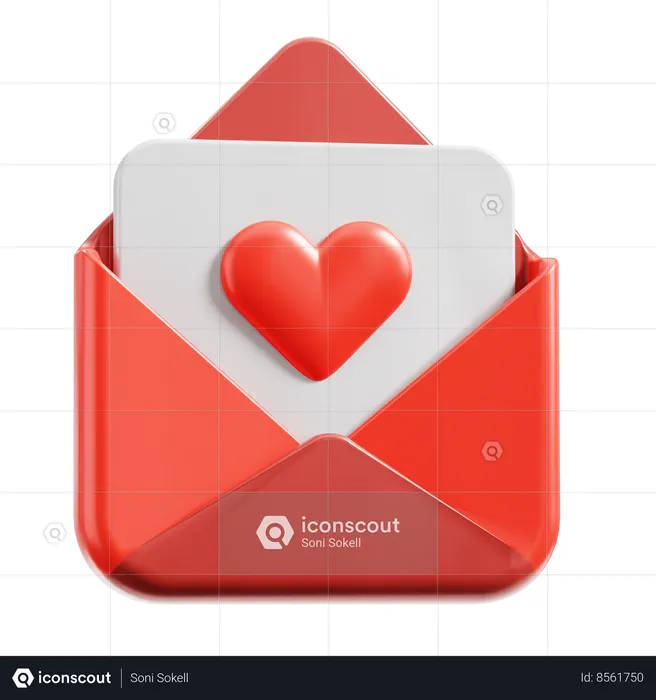 Lettre d'amour  3D Icon