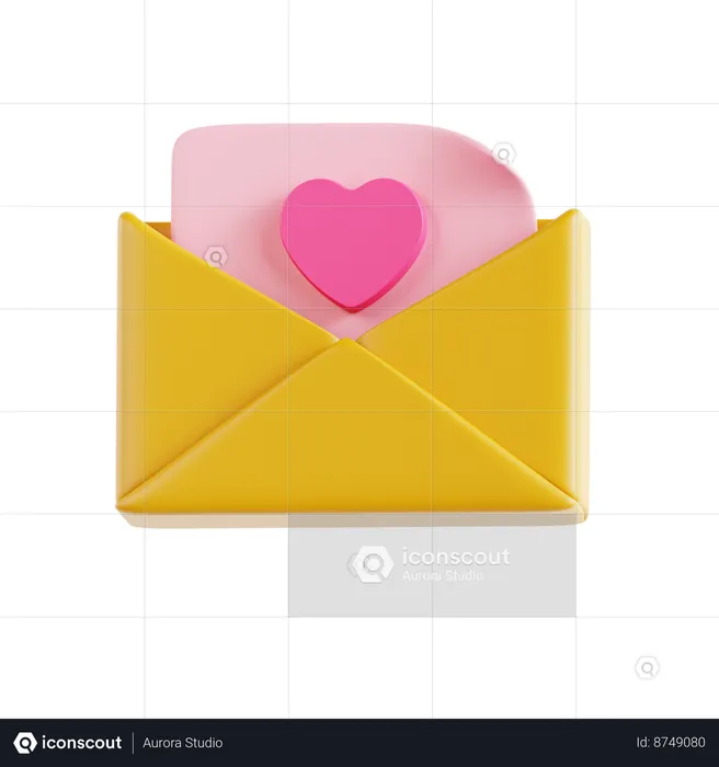 Lettre d'amour  3D Icon