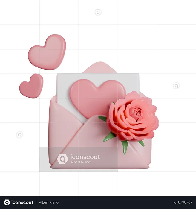 Lettre d'amour  3D Icon