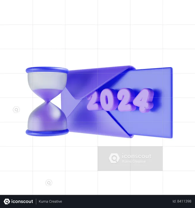 Lettre du nouvel an  3D Icon