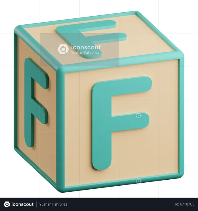 Lettre f  3D Icon