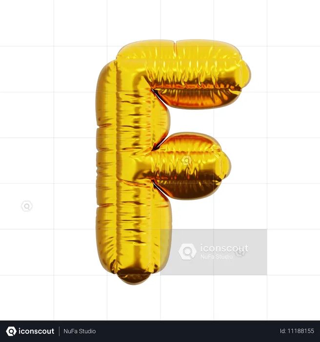 Ballon Lettre F  3D Icon