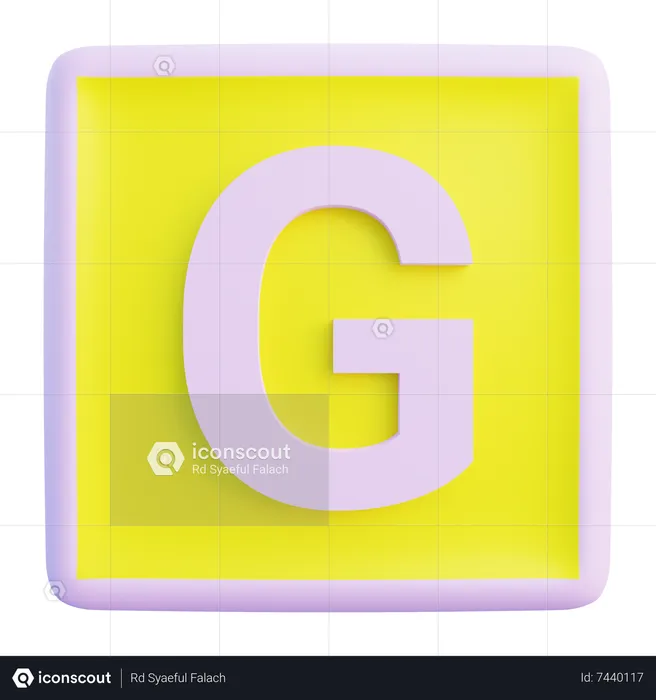 Lettre g  3D Icon