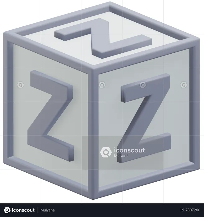 Lettre z cube  3D Icon