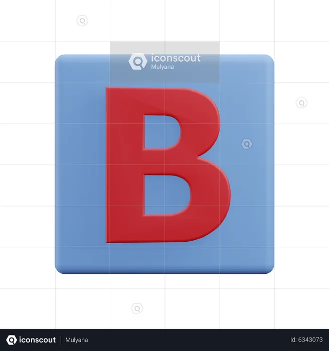 Lettres b  3D Icon