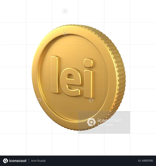 Leu Gold Coin  3D Icon