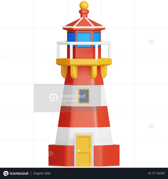 Leuchtturm  3D Icon