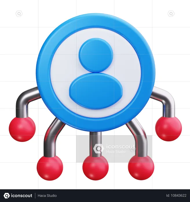 Personen Netzwerk  3D Icon