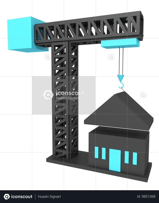 Levantamento de casa  3D Icon