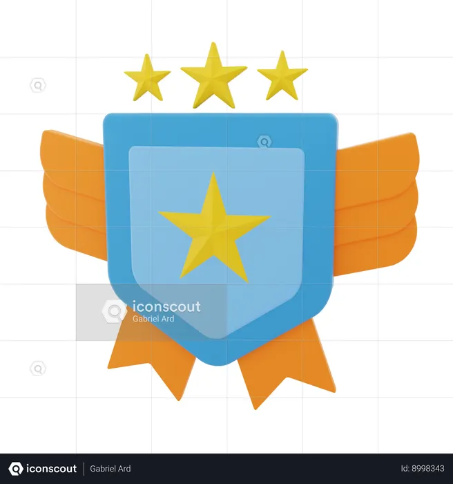 Level Up Badge  3D Icon