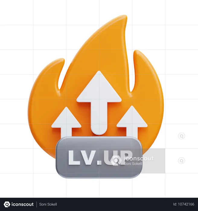 Level Up Game  3D Icon