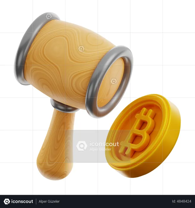 Ley bitcoin  3D Icon