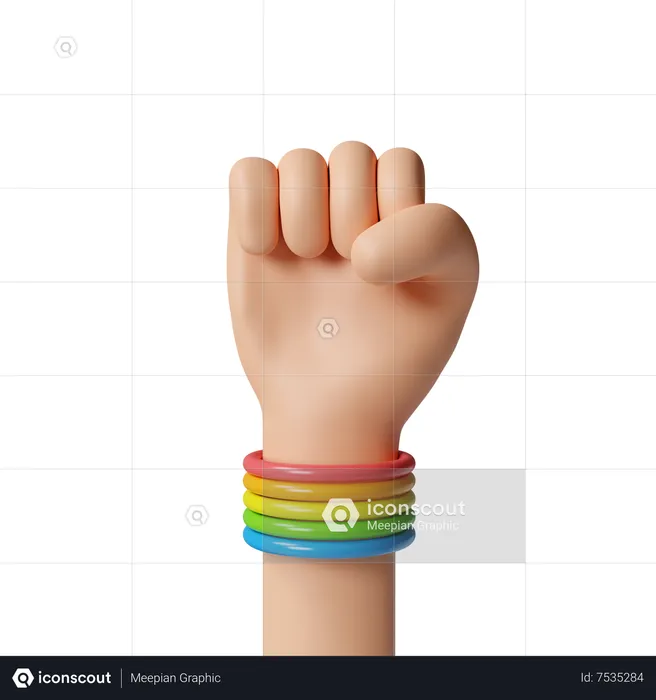 Lgbt Fest Hand  3D Icon