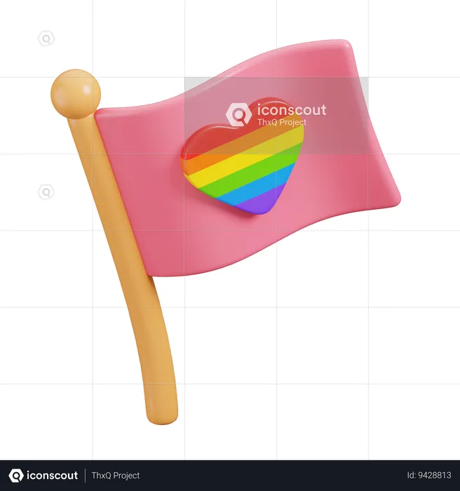 LGBT Flag  3D Icon
