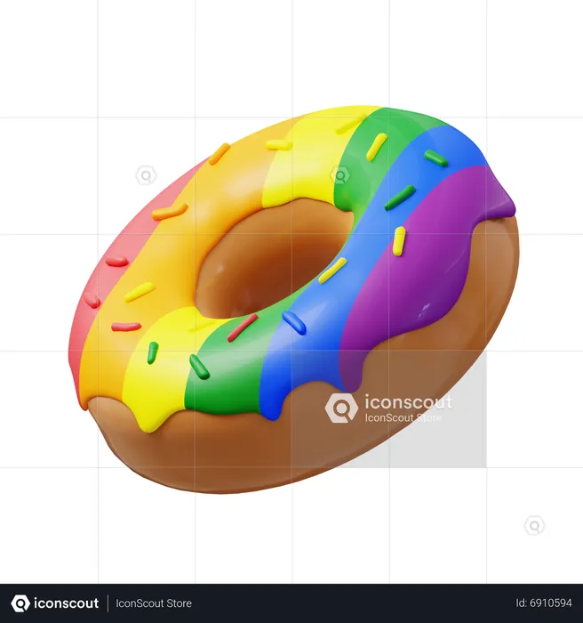 LGBTQ 도넛  3D Icon