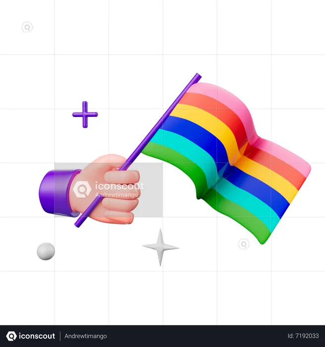 Lgbtq Flag  3D Icon