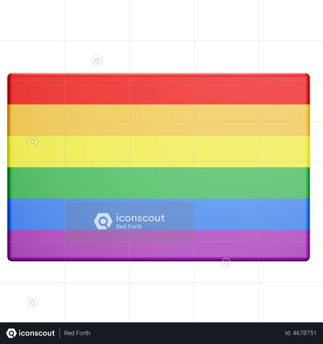 Lgbtq Flag  3D Illustration